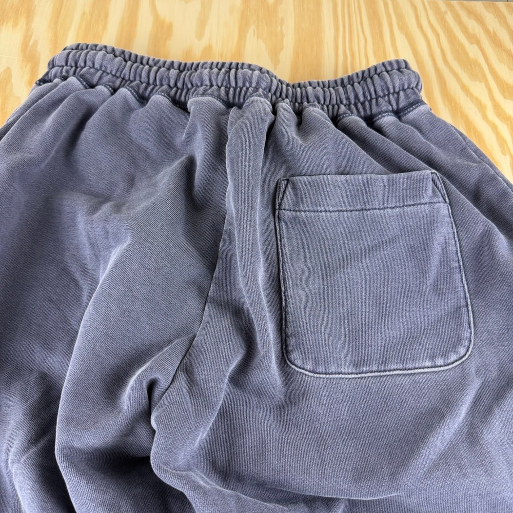 New Era Mens Medium Faded Navy Blue French Terry Sweatpants Joggers Straight Leg - Picture 2 of 6